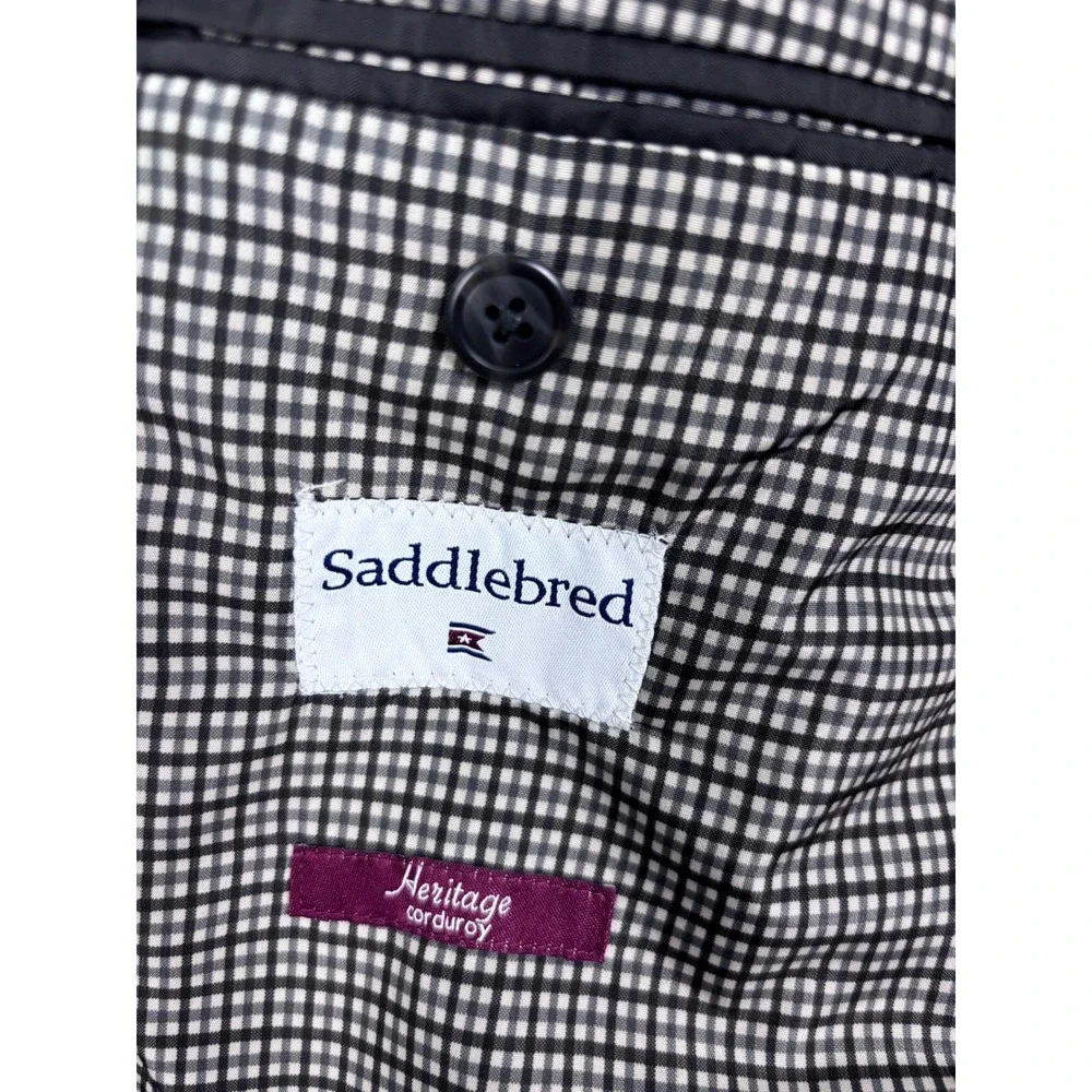 Saddlebred Heritage Corduroy Blazer Mens 54R Brown Cotton Sport Coat Jacket